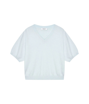 Janice Cashmere V Hals Truien Lichtblauw Romeo