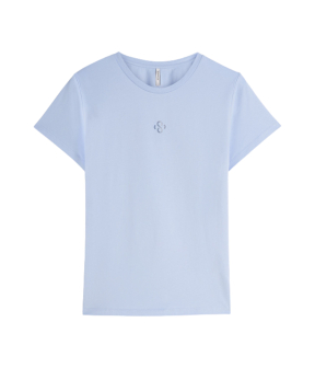 Summum Top Basic Rhinestone  Lichtblauw 3s5185-30714