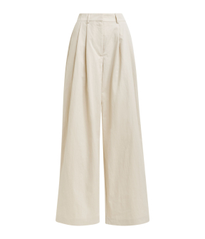 Essentiel Antwerp Pleated Wide Leg Pants Pantalons Off White Jazmine