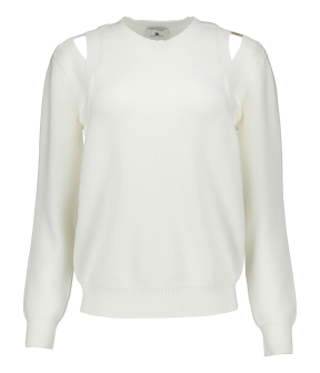 Elisabetta Franchi Women's Knitted Sweater Sweaters Ecru Mk98s61e2
