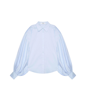 Janice Pofmouw Cut Out Blouses Blauw Stone