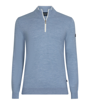 Cavallaro Fontanio Half Zip Pullover Pullovers Lichtblauw 118261014