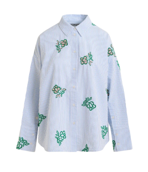 Essentiel Antwerp Embroidered Shirt Blouses Off White Jalinki