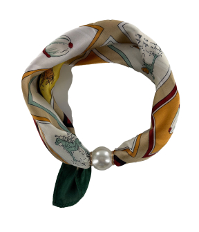 Tim &  Simonsen Chloe Scarf W. Magnetic Pearl Sjaals Multicolor Tsj467 Multimix 2