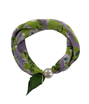 Tim &  Simonsen Chloe Scarf W. Magnetic Pearl Sjaals Groen Tsj467 Purple-green