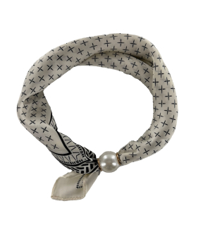 Tim &  Simonsen Chloe Scarf W. Magnetic Pearl Sjaals Ecru Tsj467 X/scarf