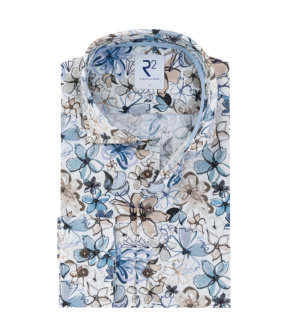 R2 132.wsp.011 Lange Mouw Overhemden Beige 132.wsp.011