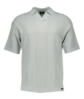 Genti Polo No Buttons Ss Polos Lichtgroen K4129-1260