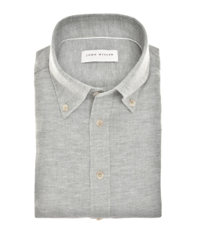 John Miller Overhemd Slim Fit  Groen 5142705