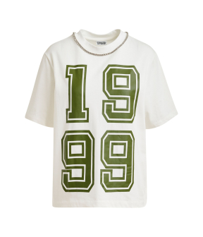 Essentiel Antwerp Printed Fit Tee T-shirts Off White Jisos