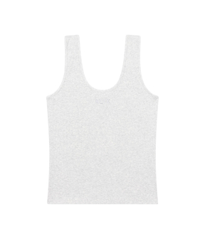 Alix The Label Ladies Knitted Rib Tanktop Tops Lichtgrijs 2603853613