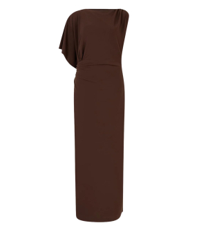 Dante 6 Aliki Asymmetrical Maxi Dress Jurken Donkerbruin 261480