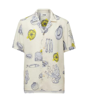 Drykorn Bijan_2 Korte Mouw Overhemden Off White 152298 Bijan_2