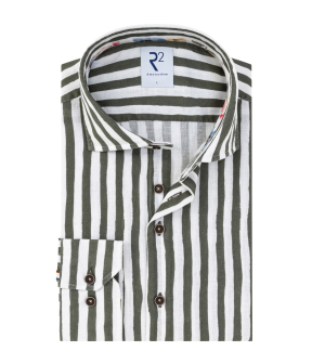 R2 132.wsp.020 Lange Mouw Overhemden Groen 132.wsp.020