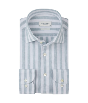 Profuomo Ppxh10019 Lange Mouw Overhemden Blauw Ppxh10019