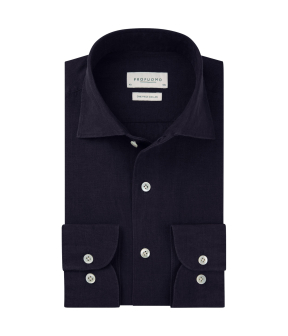 Profuomo Ppxh10041 Lange Mouw Overhemden Donkerblauw Ppxh10041