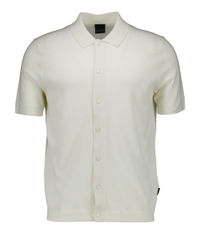 Bugatti Herren Polo 1/2 Arm  Ecru 7100-15536e