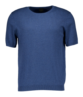 Bugatti Herren T-shirt 1/2 Arm T-shirts Blauw 7200-15552e