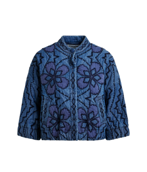 Essentiel Antwerp Quilted Denim Jacket Spijkerjassen Blauw Jatropha