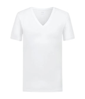 Mey V-neck Shirt T-shirts Wit 41007
