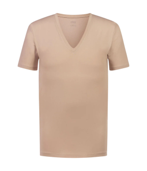 Mey V-neck Shirt T-shirts Beige 41007