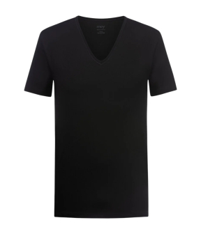 Mey V-neck T-shirts Zwart 46007