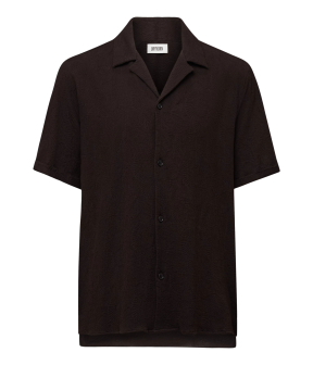 Drykorn Bijan_2 Korte Mouw Overhemden Donkerbruin 152305 Bijan_2