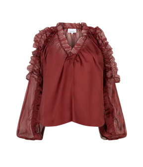 Dante 6 Harmony Boho Chiffon Top Tops Bordeaux 261332