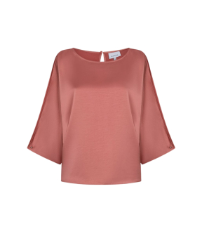 Dante 6 Risette Flowing Satin Top Tops Koraal 261306