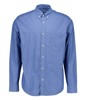 Eton Solid Chambray Shirt Lange Mouw Overhemden Blauw 100014782