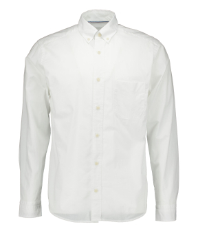 Eton Solid Chambray Shirt Lange Mouw Overhemden Wit 100014782