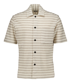 Genti S4294-1868 Korte Mouw Overhemden Beige S4294-1868