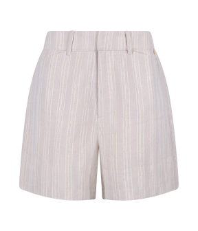 Nukus Dagmar Short Stripe  Zand Nks09053