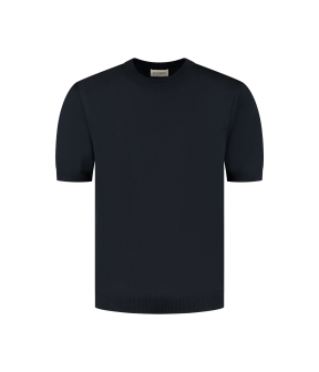 Duquezzi Merino T-shirt T-shirts Donkerblauw Dqc30026005