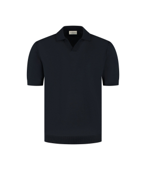 Duquezzi Merino Buttonless Polo Polos Donkerblauw Dqc30026007