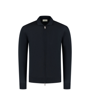 Duquezzi Knit Polo Cardigan Vesten Donkerblauw Dqb30026015