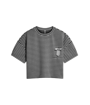 Summum Top Striped Scuba  Zwart 3s5290-30754