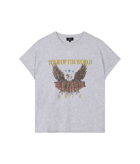 Alix The Label Ladies Knitted Eagle T-shirt T-shirts Lichtgrijs 2604819706