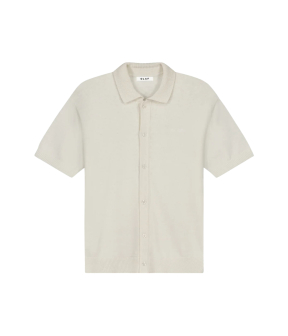Olaf Linen Knitted Ss Polo Polos Off White M250702