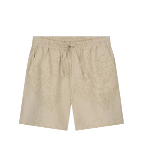 Olaf Embroidered Flower Shorts Shorts Beige M250404
