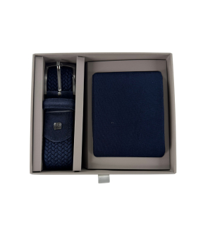 Carlo Lanza 600-316.100000  Donkerblauw Cadeaudoos Sokken En Riem