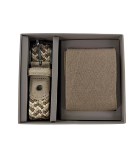 Carlo Lanza 600-316.100000  Taupe Cadeaudoos Sokken En Riem