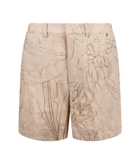 Nukus Dagmar Short Embroidery Shorts Zand Nks09052