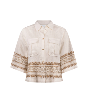 Nukus Bodine Blouse Embroidery Blouses Off White Nks02113