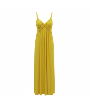 Essentiel Antwerp Maxi Babydoll Dress Jurken Geel Jacobean