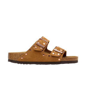 Birkenstock Arizona Rivet Narrow Slippers Cognac 1031731