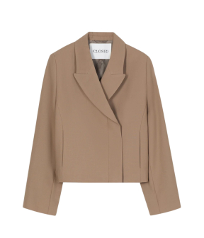 Closed Cropped Blazer Blazers Beige C97523-35p-22