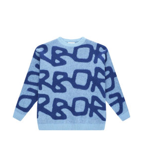 Arbor Antwerp Big Logo Arbor Alpaca Truien Blauw Big Logo Arbor Alpaca Knit