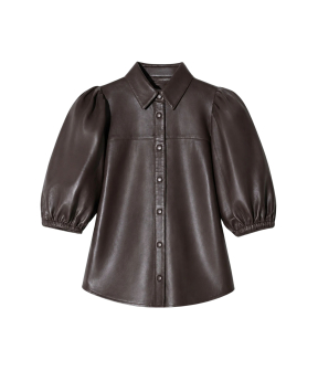 Janice Lars Blouses Bruin Lars Leer