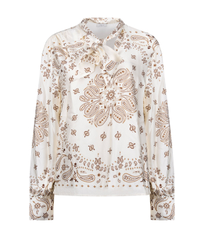 Nukus Angie Blouse Tie Paisley Blouses Off White Nkf02201